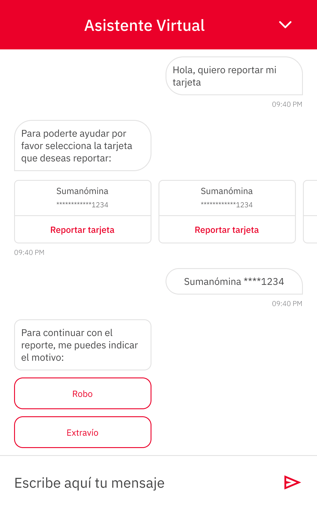 Maya transfer conversation on mobile.