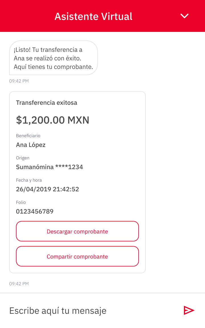 Maya transferring money between accounts.