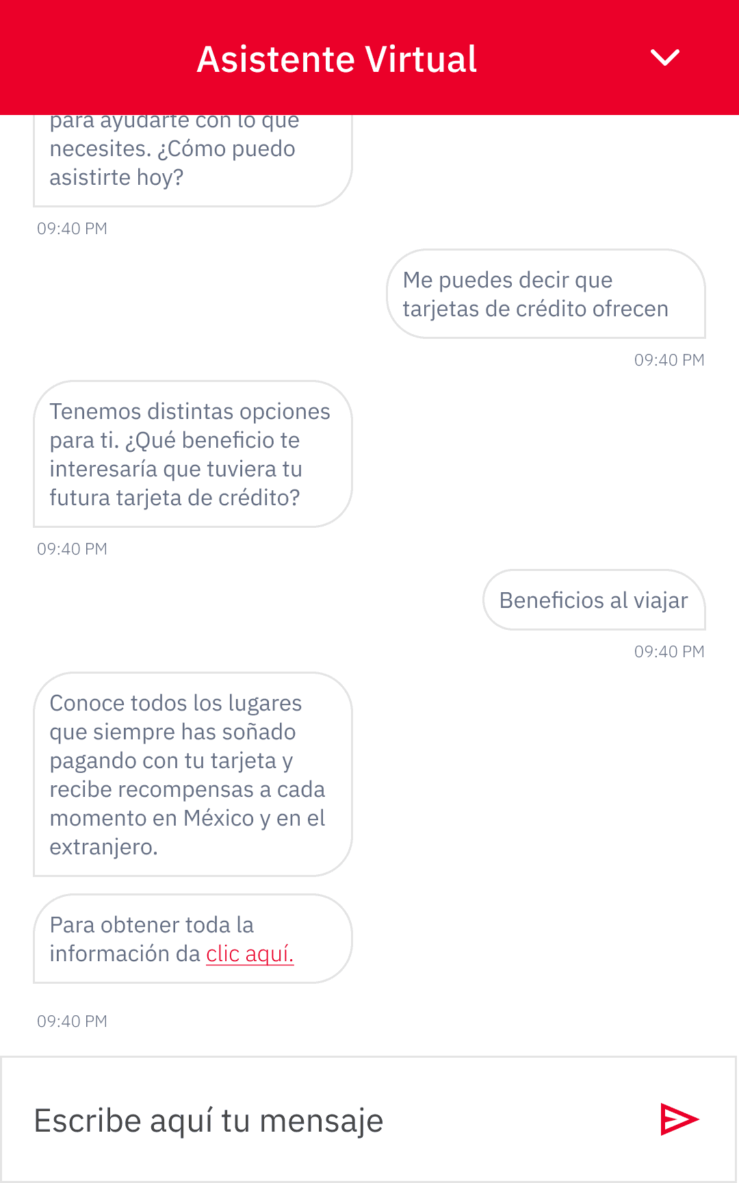 Text-only Maya conversation.